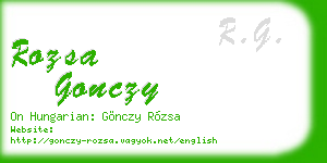 rozsa gonczy business card