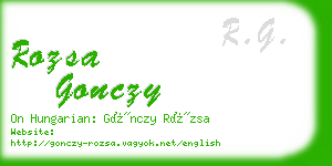rozsa gonczy business card
